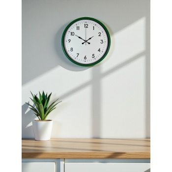 ® Yeni Ürün 36 Cm Yeşil Dekoratif Duvar Saati