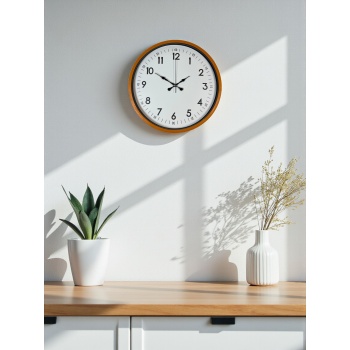 ® Yeni Ürün 36 Cm Turuncu Dekoratif Duvar Saati