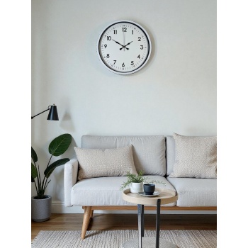 36 Cm Beyaz Dekoratif Duvar Saati