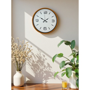 ® Yeni Ürün 36 Cm Turuncu Dekoratif Duvar Saati