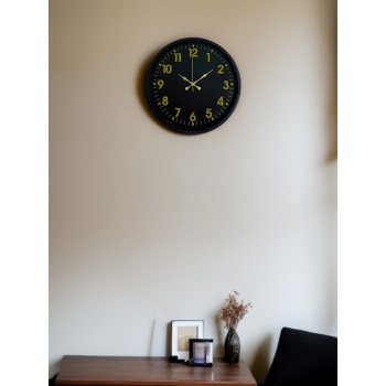 ® Yeni Ürün 36 Cm Siyah Standart Duvar Saati