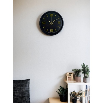 ® Yeni Ürün 36 Cm Siyah Modern Duvar Saati