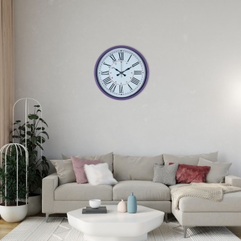 Mor Roma Rakamlı 36 Cm Duvar Saati
