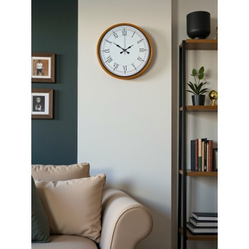 ® Yeni Ürün 36 Cm Standart Turuncu Duvar Saati