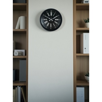 ® Yeni Ürün 36 Cm Siyah Dekoratif Duvar Saati