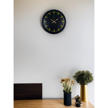 ® Yeni Ürün 36 Cm Siyah Şık Duvar Saati