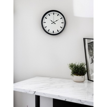 ® Yeni Ürün 36 Cm Siyah Sade Standart Duvar Saati