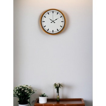 ® Yeni Ürün 36 Cm Turuncu Sade Şık Duvar Saati