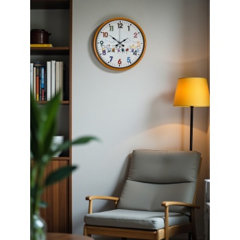 ® Yeni Ürün 36 Cm Turuncu Çocuk Odası Duvar Saati