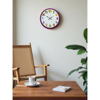 ® Yeni Ürün 36 Cm Pembe Çocuk Odası Duvar Saati