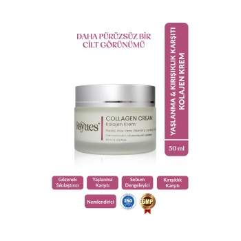 ® Yeni Ürün Su Bazlı Nemlendirici ve Aydınlatıcı Yüz KremiTüm Cilt Tipleri İçin Collagen Cream 50ml