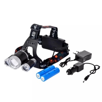 ® Yeni Ürün 3 Başlıklı Şarjlı Kafa Feneri Wt-256