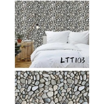 ® Yeni Ürün Çakıl Taşı Desenli Yapışkanlı Kaplama Kağıdı Büyük Boy 3 Metre