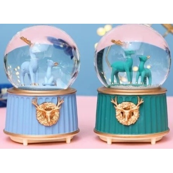 ® Yeni Ürün Mavi-yeşil Geyik Kar Küresi Küçük Boy