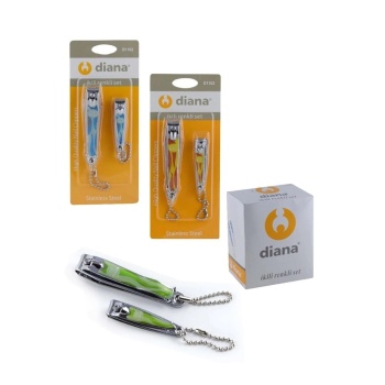 ® Yeni Ürün Diana 2 Li Renkli Vakumlu Tırnak Makası