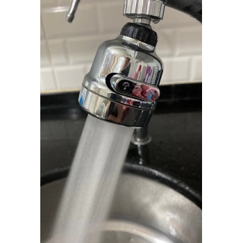 ® Yeni Ürün Krom 3 Fonksiyonlu Mutfak Lavabo Başlığı 360 Derece Döner Musluk Ucu