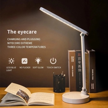 ® Yeni Ürün Şarjlı 40 Led Çalışma Okuma Işığı Kademeli Masa Lambası Ayarlanabilir Renk Tonu Ve Parlaklık Ps-1912