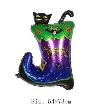 ® Yeni Ürün Halloween Çizmeli Kara Kedi Folyo Balon