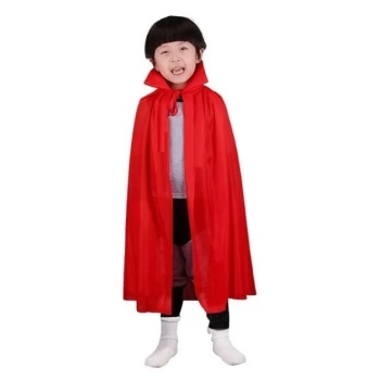 ® Yeni Ürün Kırmızı Renk Yakalı Pelerin Çocuk Boy 90 Cm