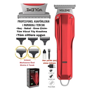 ® Yeni Ürün V-0085b Saç Sakal Ense Çizim Lazer Öncesi Kişisel Bakım Unisex Tıraş Makinesi