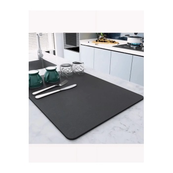 ® Yeni Ürün Kaymaz Tabanlı Çok Amaçlı Su Emici Sihirli Tezgah Üstü Bulaşık Yıkama Kurulama Kurutma Matı