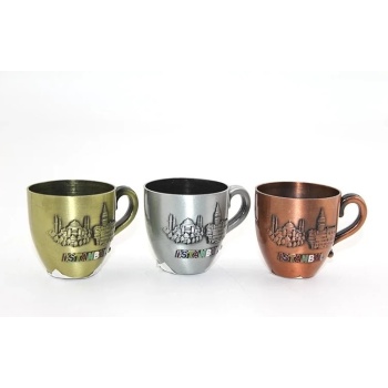 ® Yeni Ürün Metal İstanbul Yöresel Bardak