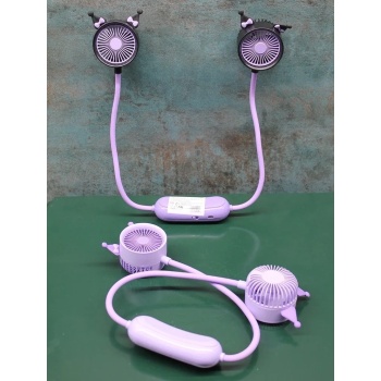 ® Yeni Ürün Kuromi Şarjlı Boyun Fanı Vantilatör 2 Kademeli