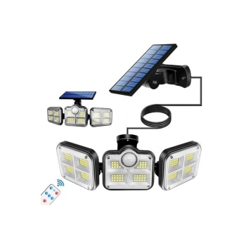 ® Yeni Ürün Kumandalı Solar Güneş Enerjili 122 Ledli Hareket Sensörlü Bahçe Aydınlatma Sokak Lambası