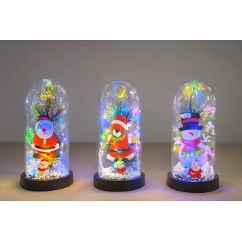 ® Yeni Ürün Yılbaşı Temalı Işıklı Dekoratif Cam Fanus