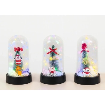 ® Yeni Ürün Yılbaşı Temalı Işıklı Dekoratif Cam Fanus