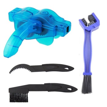 ® Yeni Ürün Bisiklet Zincir Dişlisi Koruyucu Pas Sökücü Temizleme Fırçası Aparatı Bakım Seti 4 Parça