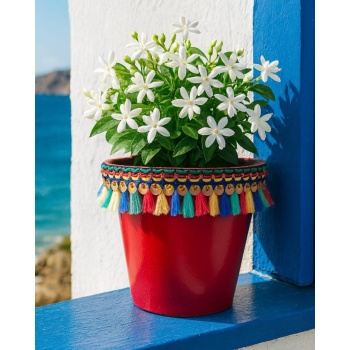 ® Yeni Ürün NF DEKORATİF SAKSI 1.7 LİTRE Kırmızı