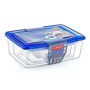 ® Yeni Ürün 3lü Köşeli Saklama Kabı Seti