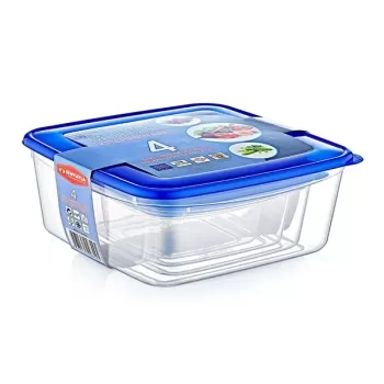 ® Yeni Ürün 4lü Kare Saklama Kabı Seti