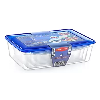 ® Yeni Ürün 4lü Köşeli Saklama Kabı Seti