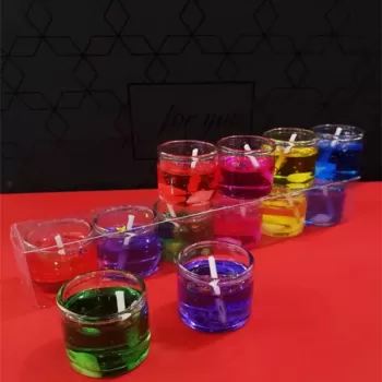 ® Yeni Ürün 6lı Jel Renkli Mum