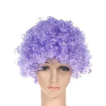 ® Yeni Ürün Mor Renkli Kıvırcık Peruk
