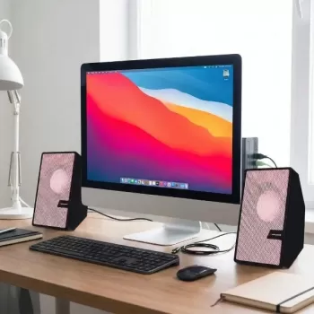 ® Yeni Ürün Pembe Usb 2.0 + 3.5mm Usb Hoparlör