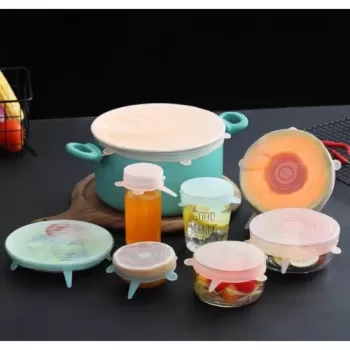 ® Yeni Ürün Silikon Yemek Saklama Kapak Seti 6 Adet