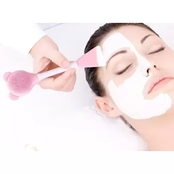 ® Yeni Ürün Silikon Yüz Temizleme Fırçası Ve Maske Uygulama Spatulası