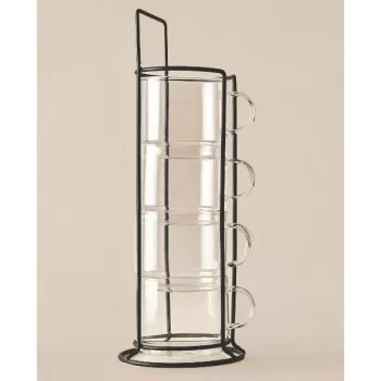 ® Yeni Ürün Standlı Borosilikat 4lü Fincan Seti