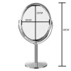 ® Yeni Ürün Oval Masaüstü Ayaklı 360° Dönebilen çift taraflı büyüteçli krom ayna 18X10cm