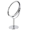 ® Yeni Ürün Oval Masaüstü Ayaklı 360° Dönebilen çift taraflı büyüteçli krom ayna 18X10cm