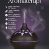 Aroma Difüzör Gece Işığı 7 Led DESENLİ Nemlendirici Kumandalı Buhar Makinesi 550 ml