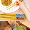 Bambu Chopstick Çubuk Yemek Çubuğu Yıkanabilir Tekrar Kullanılabilir (10 Çift- 20 Adet )