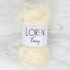 Biomak Loren Furry Krem El Örgü İpi - RF065 - 34062
