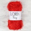 Biomak Loren Furry Kırmızı El Örgü İpi - RF025 - 34053