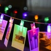 Renkli Işıklı Mandallı Fotoğraf Albümü 10 lu RGB