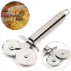Biyomak® Metal Pizza Kesici Hamur Ruleti Çİft Başlı