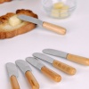 Biyomak® Tereyağı Bıçağı - Mini Spatula Ahşap Saplı 6 Adet